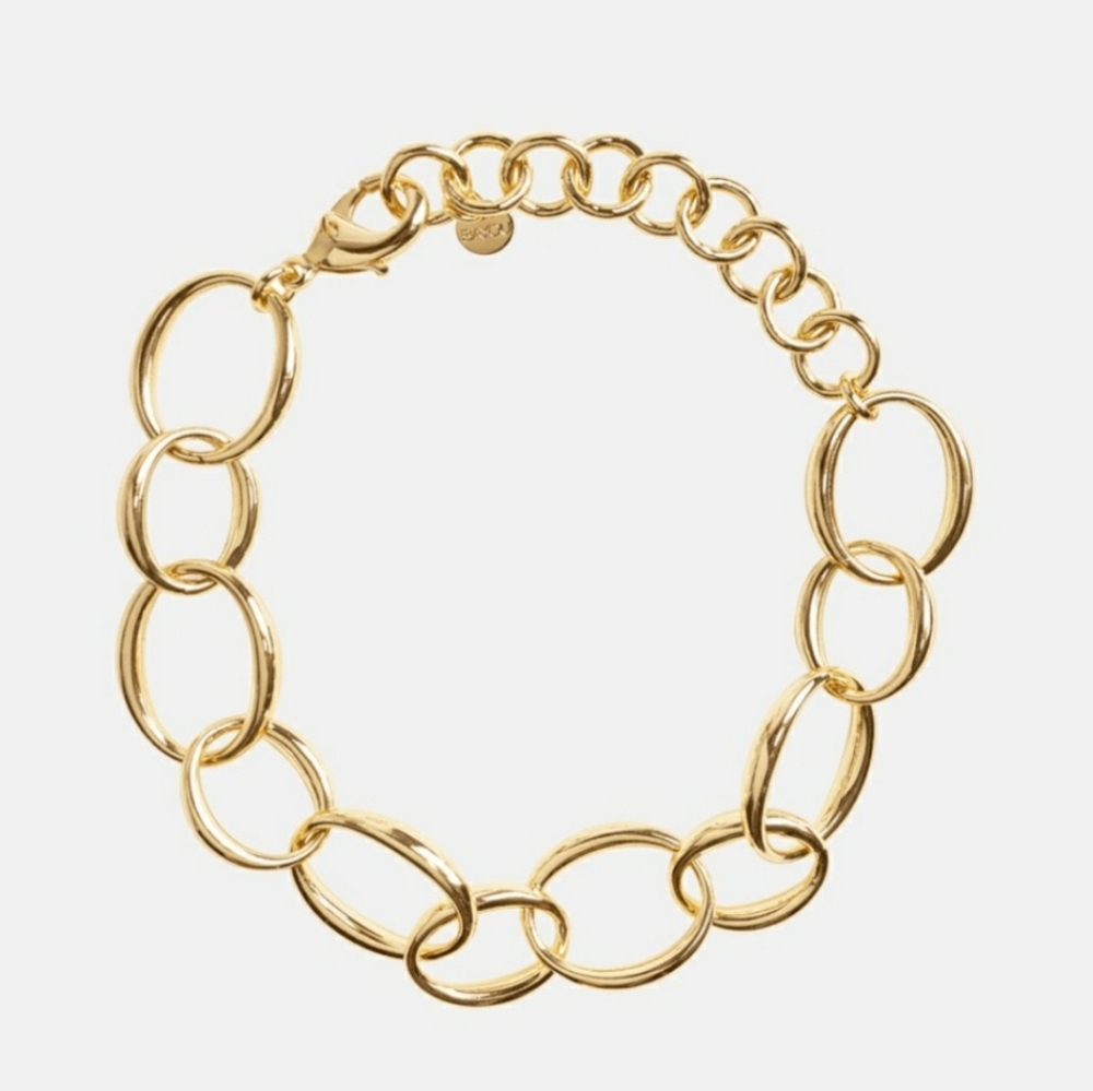 Bayou With Love Gold Oval Chain Bracelet,MSRP$168